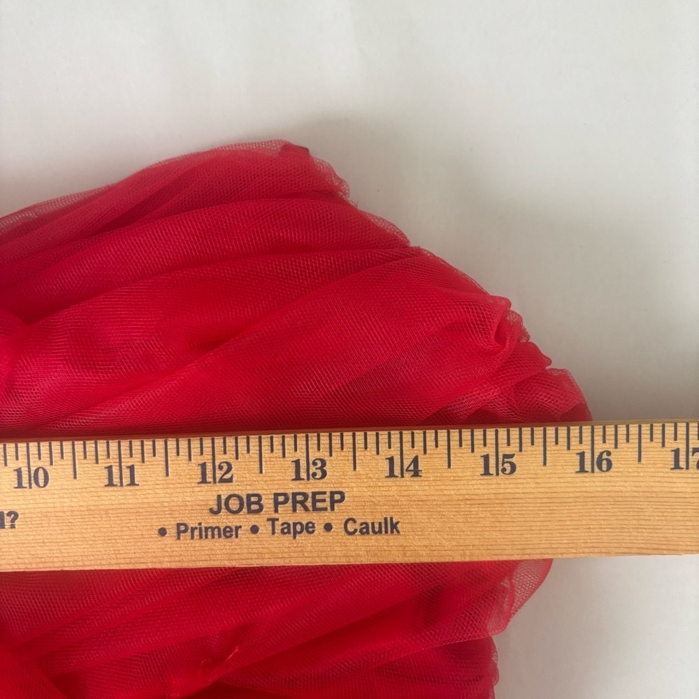 Masquerade Red Tulle Strapless Sweetheart Mini Party Dress Women’s Size 7/8 - Picture 12 of 14